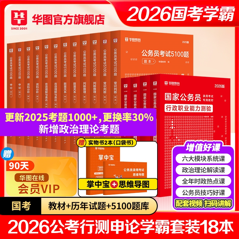 2026国家公务员考试【行测+申论】教材+历年+5100题  共21本
