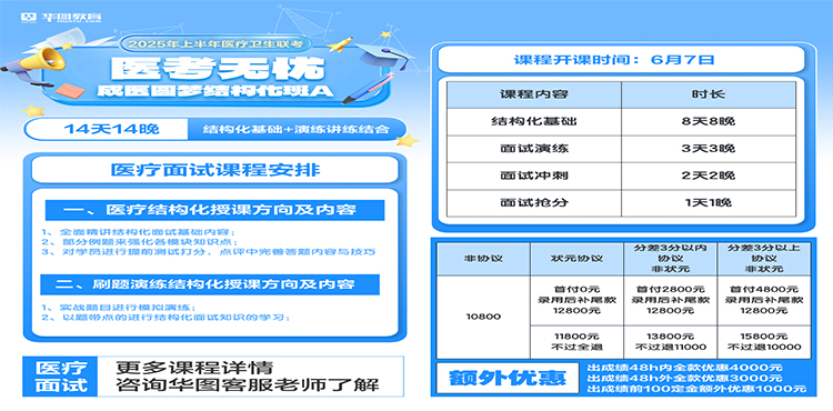 2025医疗卫生面试课程