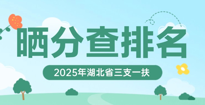2025年湖北省三支一扶晒分查排名